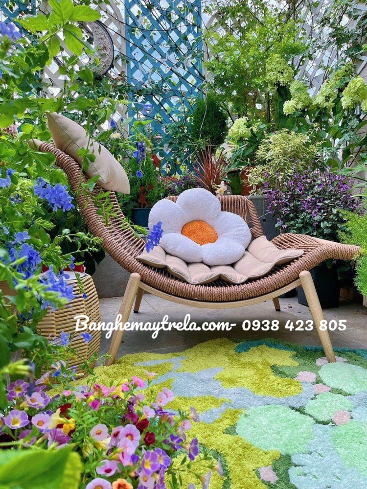 Ghế thư giãn ban công đan dây dù